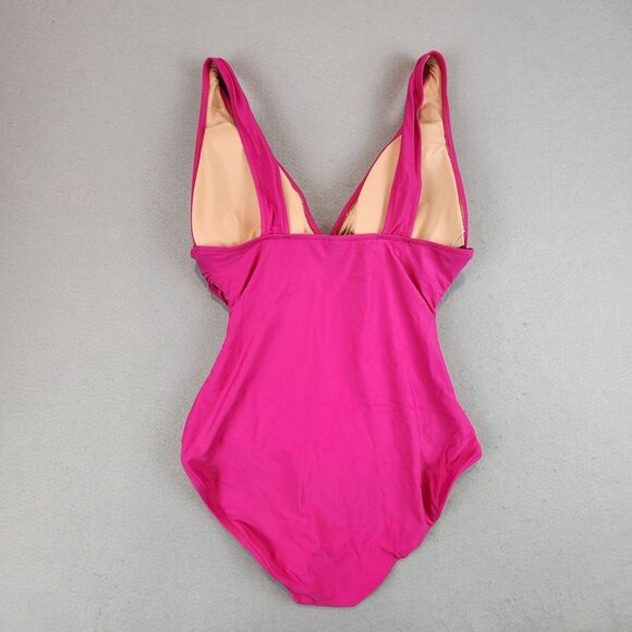 J. Crew NEW Women's Ruched V-neck Swimsuit One-Piece Vacation Boho Beach Swim 12 - Picture 3 of 11